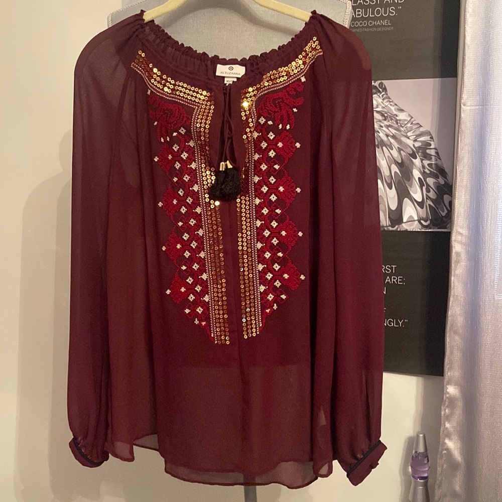 Altuzarra x Target Sequin Embroidered Blouse